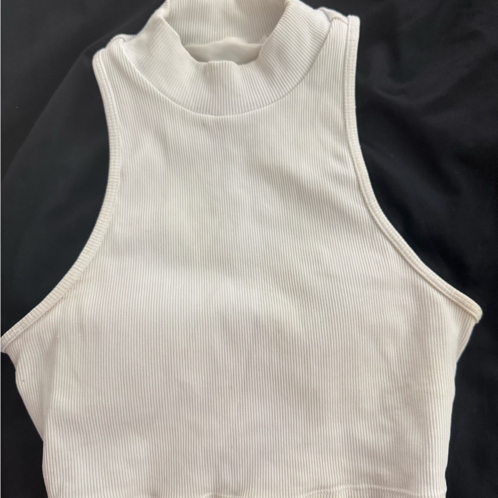 Alo Sleeveless Ribbed White Top size S
